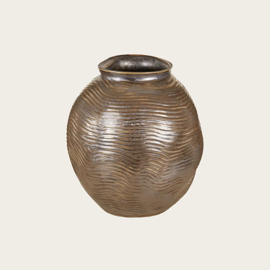 Ridged Ceramic Vase